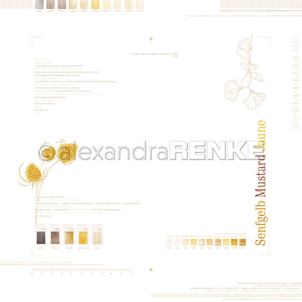 Design paper "Creative Floral Splendor Color Family Yellow Typo" P-AR-10.3863 - A.RENKE
