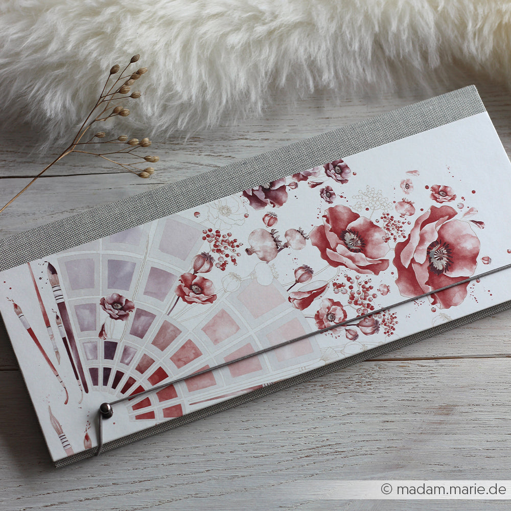 Design paper "Creative Blossoms Blooming Color Cards Red" P-AR-10.3871 - A.RENKE