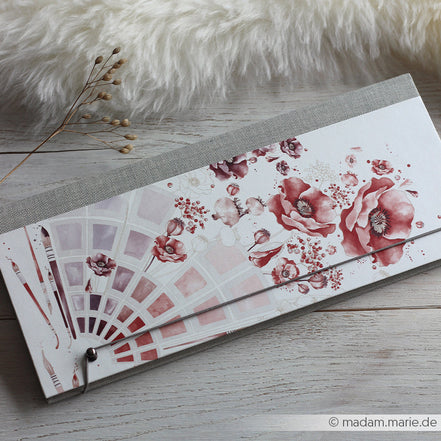 Design paper "Creative Blossoms Blooming Color Cards Red" P-AR-10.3871 - A.RENKE