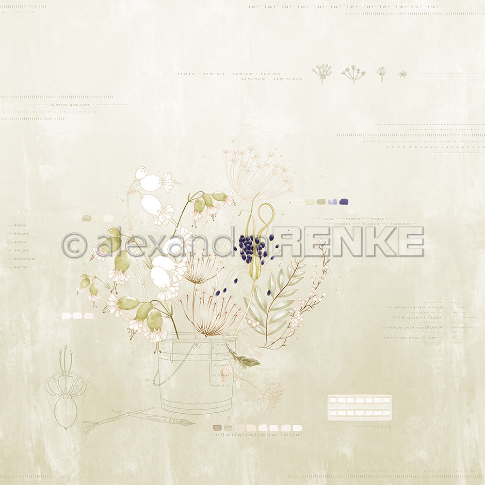Design paper "Creative Blossoms Bouquet" P-AR-10.3876 - A.RENKE