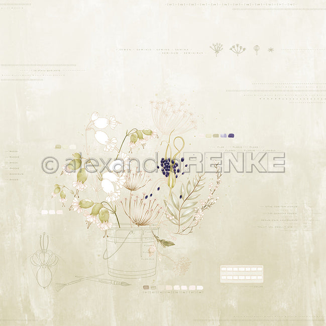 Design paper "Creative Blossoms Bouquet" P-AR-10.3876 - A.RENKE