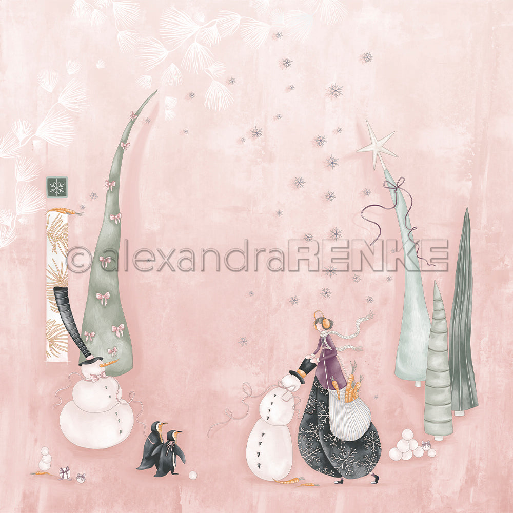 Design paper "Christmas Figurines Snow Fun" P-AR-10.3884 - A.RENKE