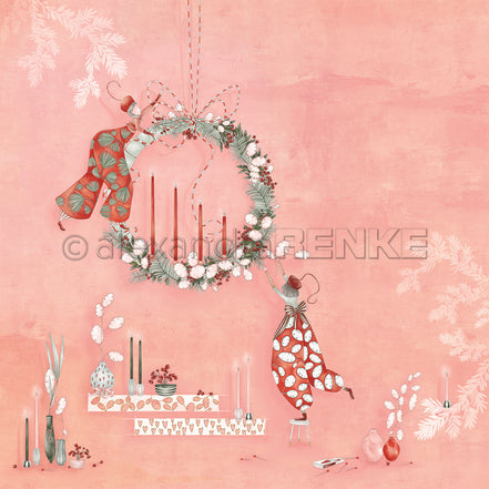 Design paper "Christmas Figurines Advent Splendor" P-AR-10.3893 - A.RENKE