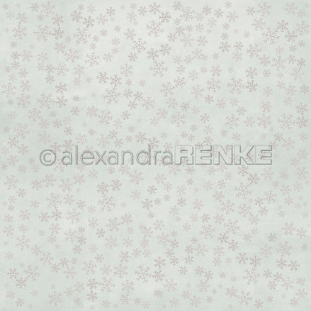 P-AR-10.3916 Design paper "Schneeflockenzauber Jaspisgrün hell"  - A.RENKE
