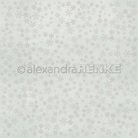 P-AR-10.3916 Design paper "Schneeflockenzauber Jaspisgrün hell"  - A.RENKE