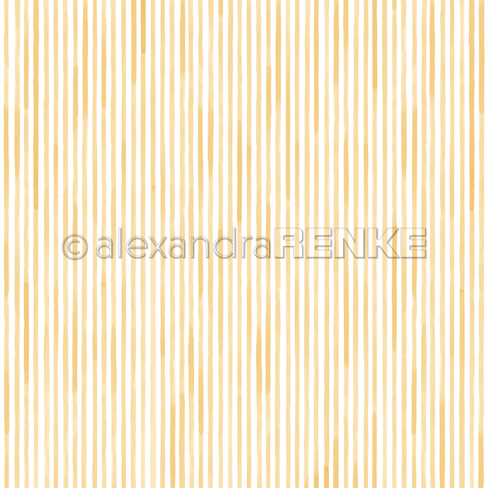P-AR-10.4039 Design paper "Stripes mustard yellow"- A.RENKE