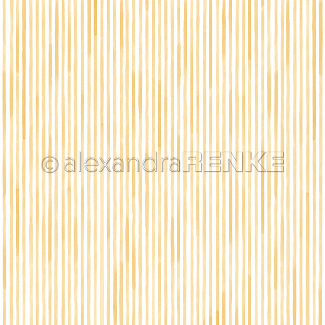 P-AR-10.4039 Design paper "Stripes mustard yellow"- A.RENKE