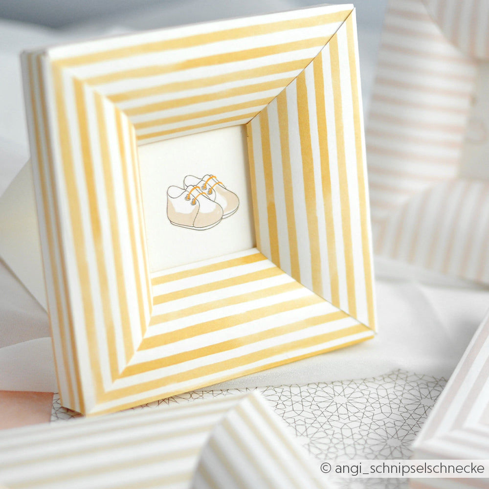 P-AR-10.4039 Design paper "Stripes mustard yellow"- A.RENKE