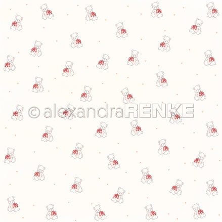 P-AR-10.4051 Design paper "Erster Teddy rot" - A.RENKE