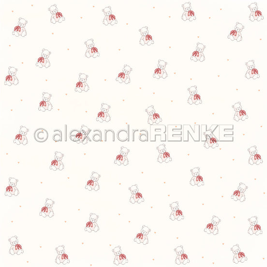 P-AR-10.4051 Design paper "Erster Teddy rot" - A.RENKE