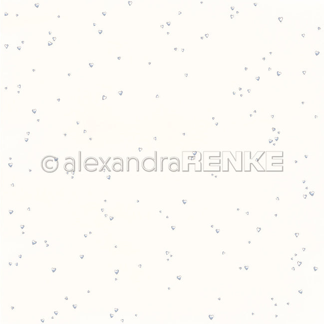 P-AR-10.4052 Design paper "Hearts light blue" - A.RENKE