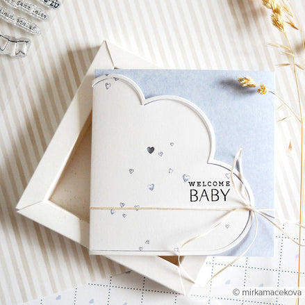 P-AR-10.4052 Design paper "Hearts light blue" - A.RENKE