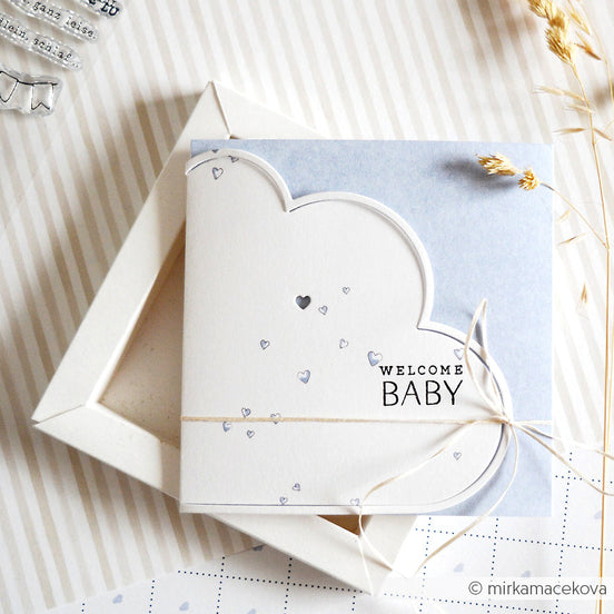 P-AR-10.4052 Design paper "Hearts light blue" - A.RENKE