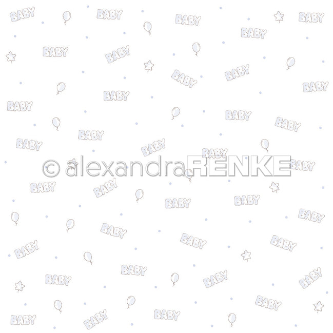 P-AR-10.4058 Design paper "Baby blue" - A.RENKE