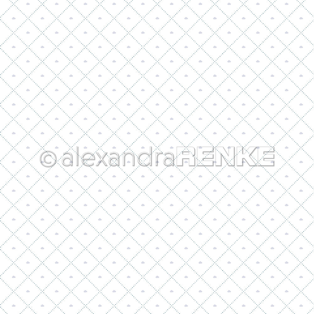 P-AR-10.4061 Design paper "Grid Clouds small blue" - A.RENKE