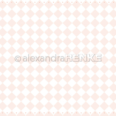 P-AR-10.4070 Design paper "'Large checkered baby pink light" - A.RENKE