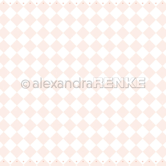 P-AR-10.4070 Design paper "'Large checkered baby pink light" - A.RENKE