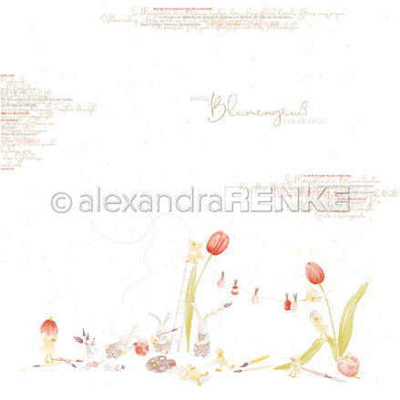 P-AR-10.4072 Design paper "Blumengruß" - A.RENKE