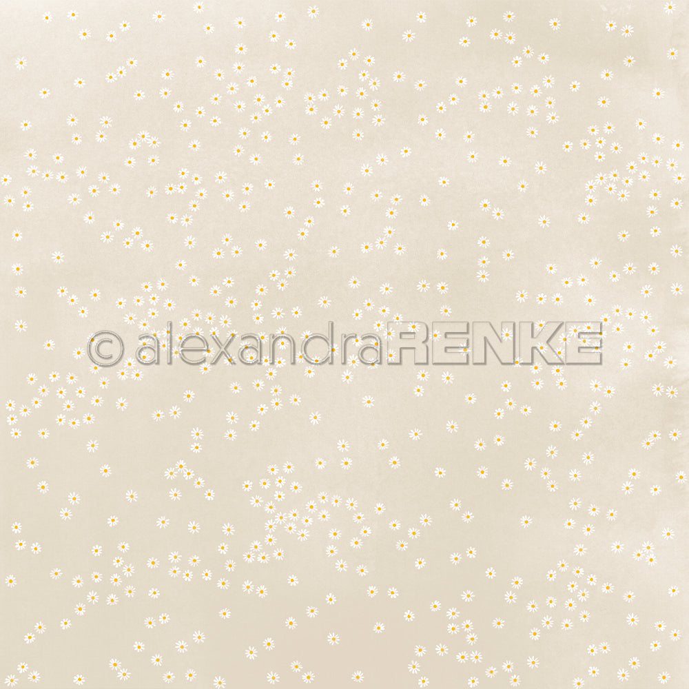 P-AR-10.4091 Design paper "Daisy Dance on warm grey" - A.RENKE