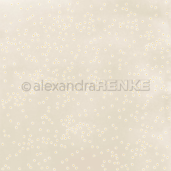 P-AR-10.4091 Design paper "Daisy Dance on warm grey" - A.RENKE