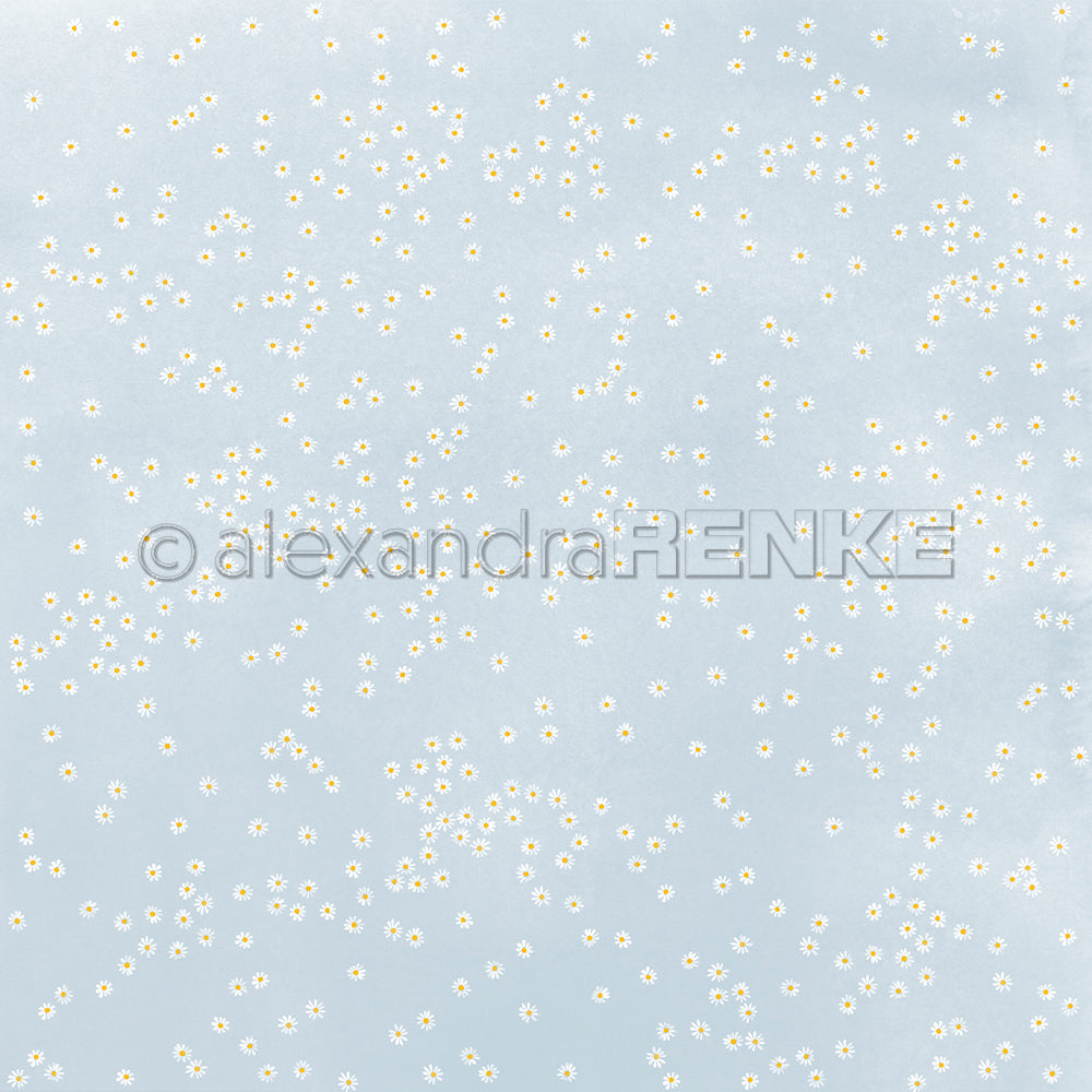P-AR-10.4094 Design paper "Daisy Dance on light blue" - A.RENKE