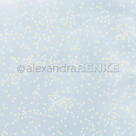 P-AR-10.4094 Design paper "Daisy Dance on light blue" - A.RENKE
