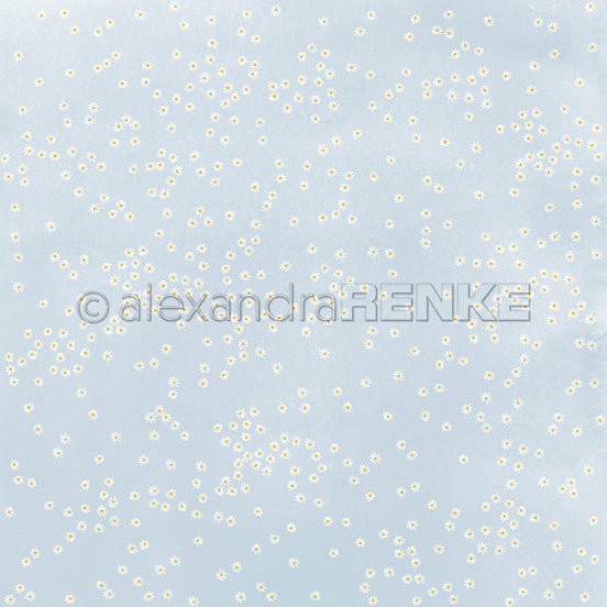 P-AR-10.4094 Design paper "Daisy Dance on light blue" - A.RENKE