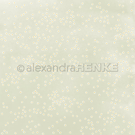 P-AR-10.4095 Design paper "Daisy Dance on Salvia" - A.RENKE