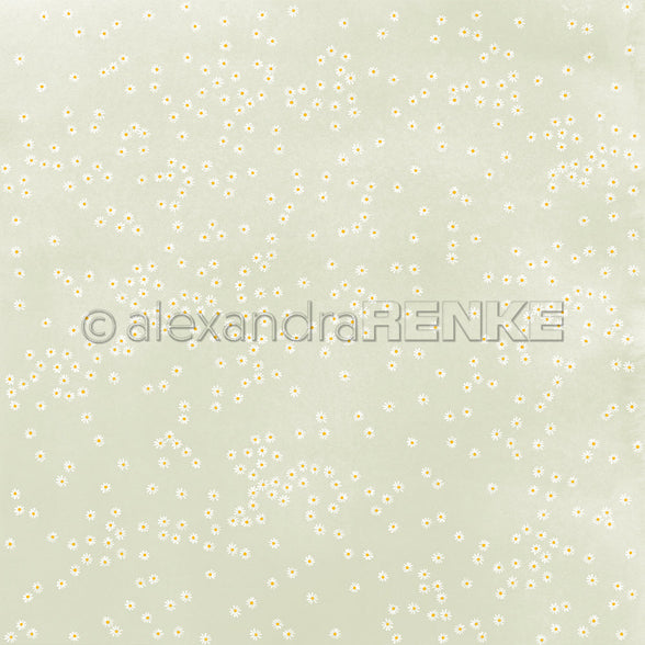 P-AR-10.4095 Design paper "Daisy Dance on Salvia" - A.RENKE