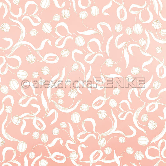 P-AR-10.4112 Design paper "Tulpen auf Elegant-Rosa" - A.RENKE