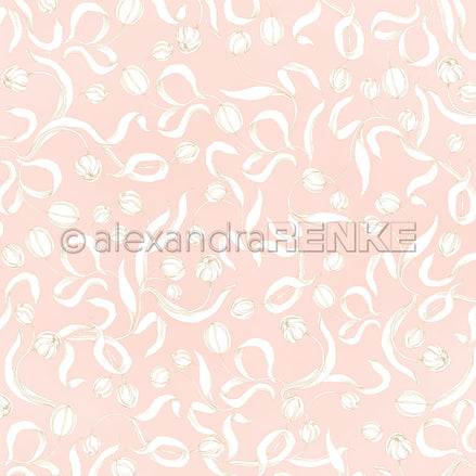 P-AR-10.4113 Design paper "Tulpen auf Rosa" - A.RENKE