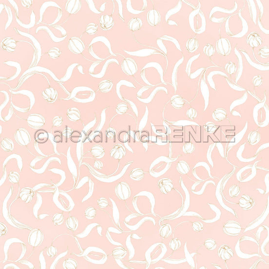 P-AR-10.4113 Design paper "Tulpen auf Rosa" - A.RENKE