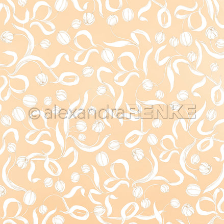P-AR-10.4114 Design paper "Tulpen auf Elegant-Marille" - A.RENKE