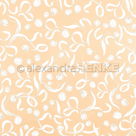 P-AR-10.4114 Design paper "Tulpen auf Elegant-Marille" - A.RENKE