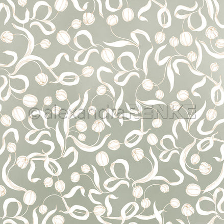 P-AR-10.4115 Design paper "Tulpen auf Elegant-Salvia" - A.RENKE