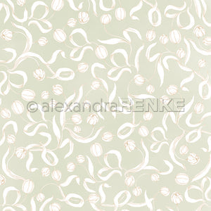 P-AR-10.4116 Design paper "Tulpen auf Elegant-Grün hell" - A.RENKE