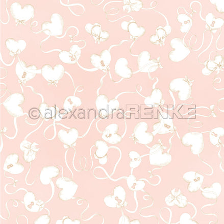P-AR-10.4117 Design paper "Herzen auf Rosa" - A.RENKE