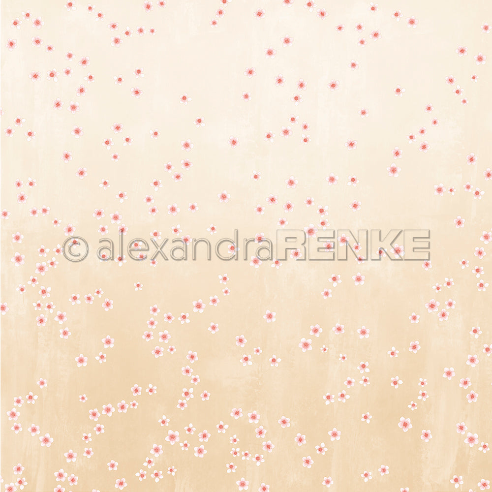 P-AR-10.4148 Design paper "Kirschblüten auf Melange" - A.RENKE