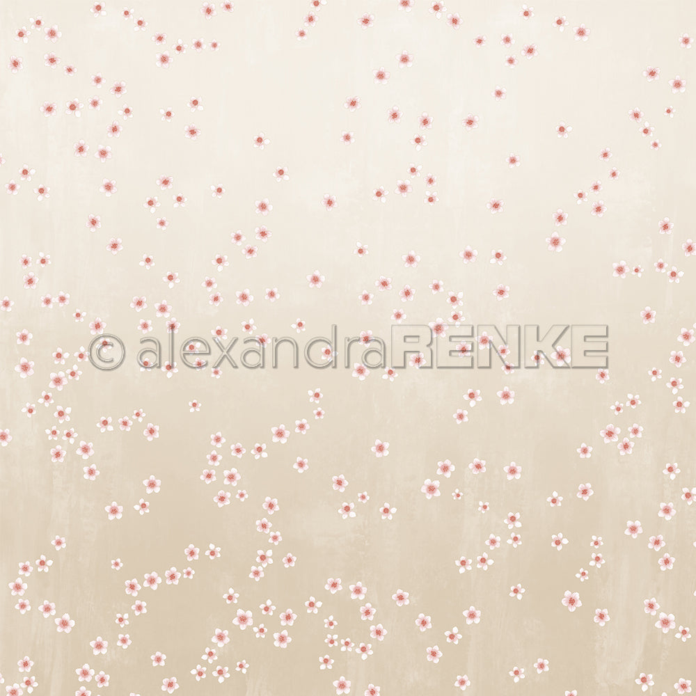 P-AR-10.4149 Design paper "Kirschblüten auf Puderbeige" - A.RENKE