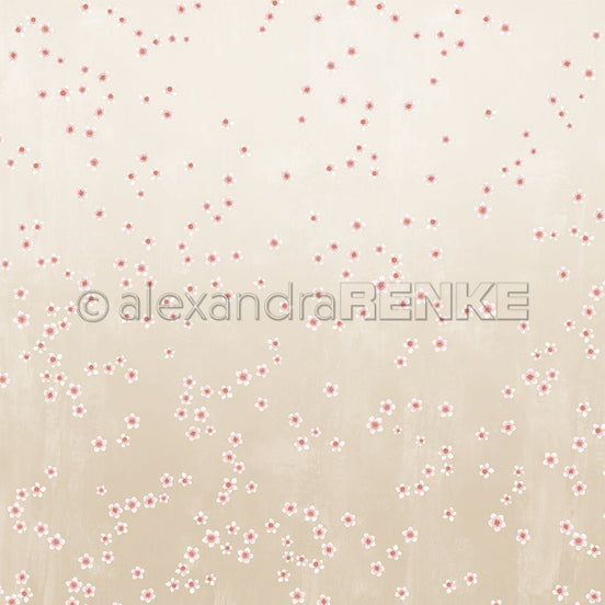 P-AR-10.4149 Design paper "Kirschblüten auf Puderbeige" - A.RENKE