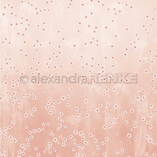 P-AR-10.4152 Design paper "Kirschblüten auf Korallrosa" - A.RENKE