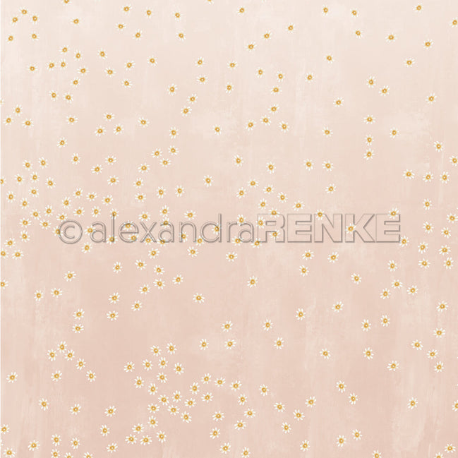 P-AR-10.4153 Design paper "Lieblingsblüten auf Altrosa" - A.RENKE