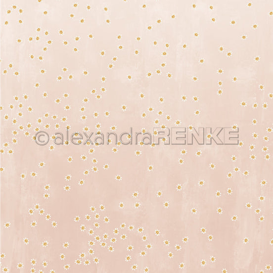 P-AR-10.4153 Design paper "Lieblingsblüten auf Altrosa" - A.RENKE