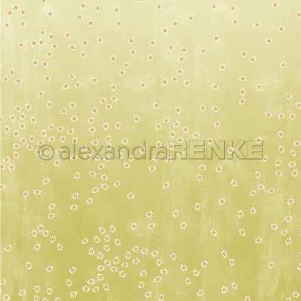 P-AR-10.4156 Design paper "Lieblingsblüten auf Gelbgrün" - A.RENKE