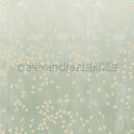 P-AR-10.4158 Design paper "Lieblingsblüten auf Sagegrün" - A.RENKE