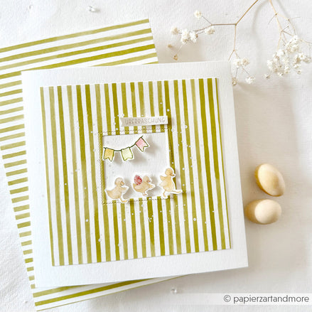 P-AR-10.4173 Design paper "Streifen Gelbgrün" - A.RENKE