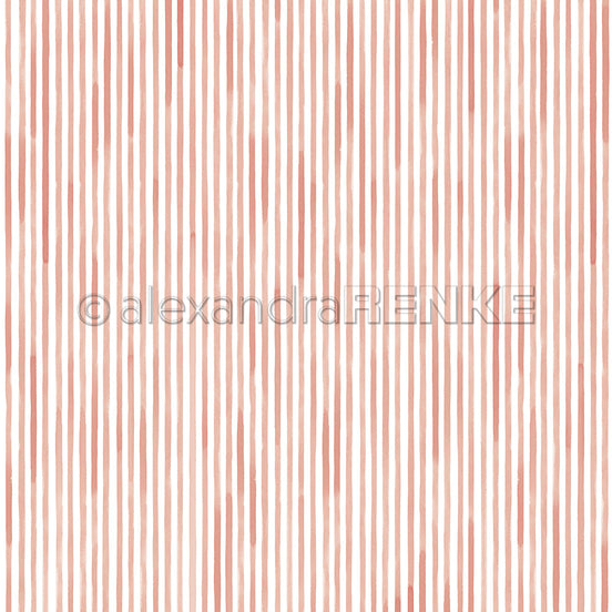 P-AR-10.4174 Design paper "Streifen Korallrosa" - A.RENKE
