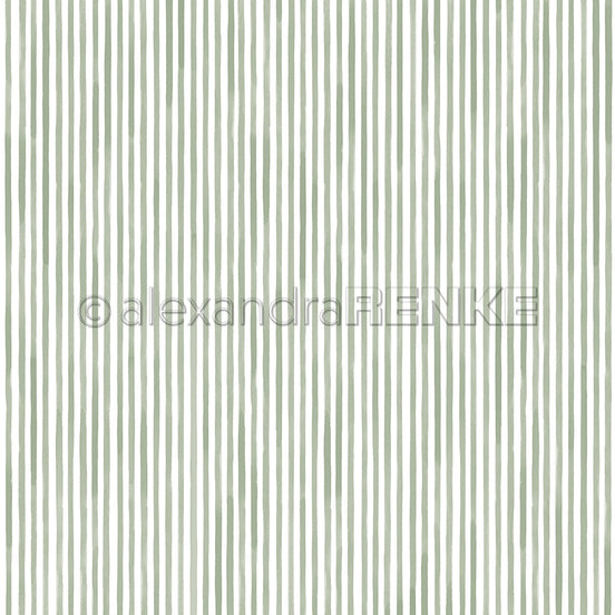 P-AR-10.4175 Design paper "Streifen Sagegrün" - A.RENKE