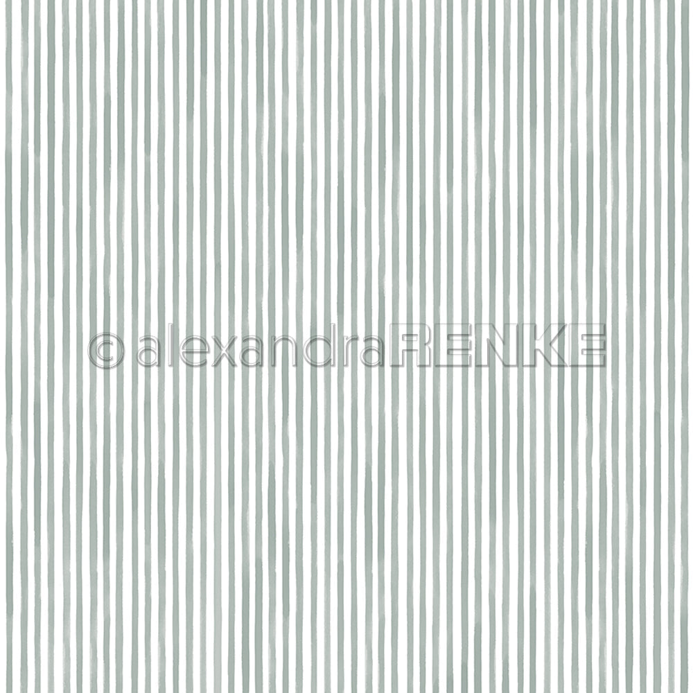 P-AR-10.4177 Design paper "Streifen Jadeblau" - A.RENKE