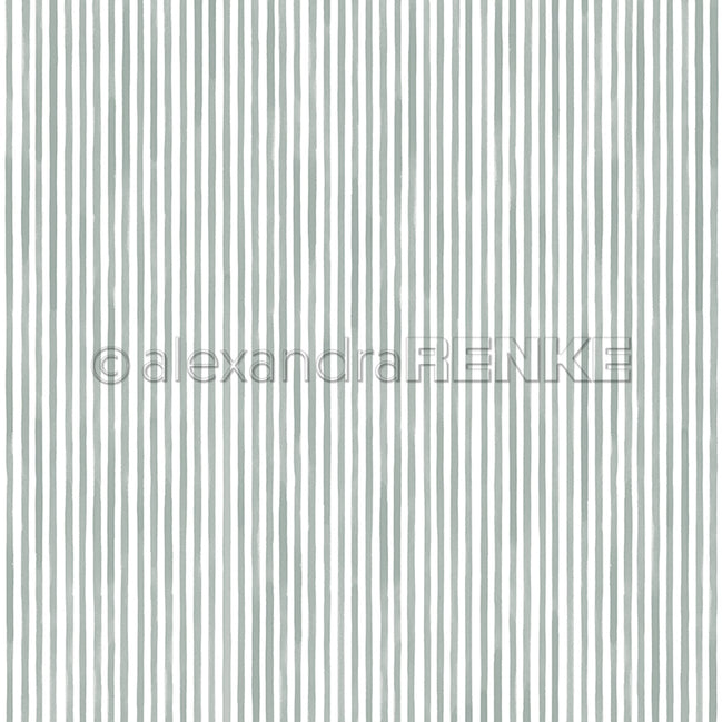 P-AR-10.4177 Design paper "Streifen Jadeblau" - A.RENKE